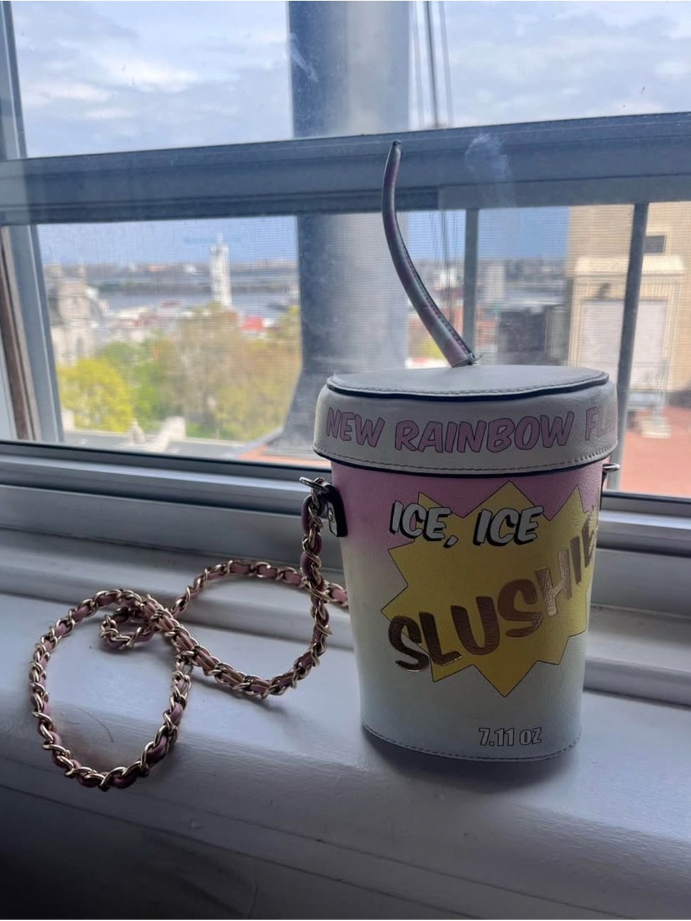 Aldo Pastel Pink & Yellow Slushie Cup Crossbody Bag